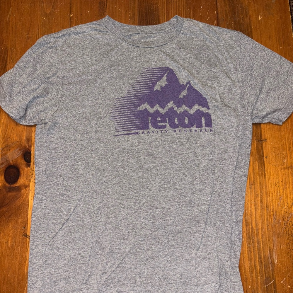 Teton Gravity Research Gray and Purple Men's Shirt